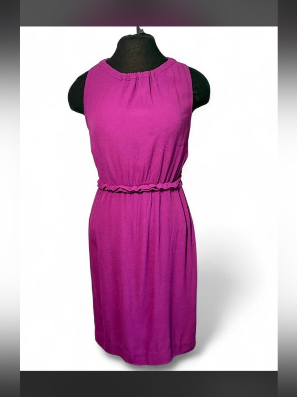 Kate Spade New York Purple Sleeveless Crepe Dress Orange Bow Back XS